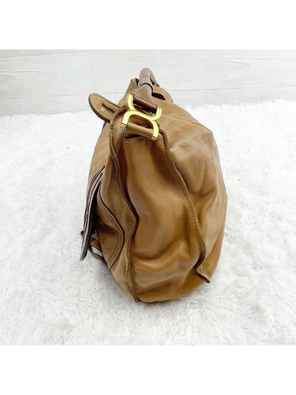 Chloe Marcie Large Hobo Leather Shoulder Bag - Picture 12 of 16